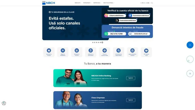 página web del NBCH